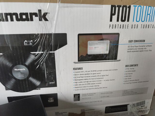 Numark PT01 Touring – Plato Giradiscos de Maleta U