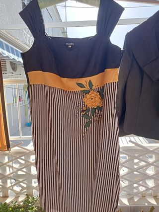 Vestido con chaqueta corta mujer