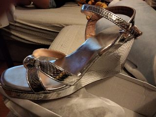 Preciosas cuñas plata talla 41