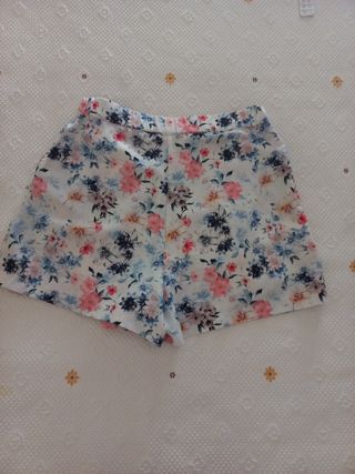 Falda pantalon flores