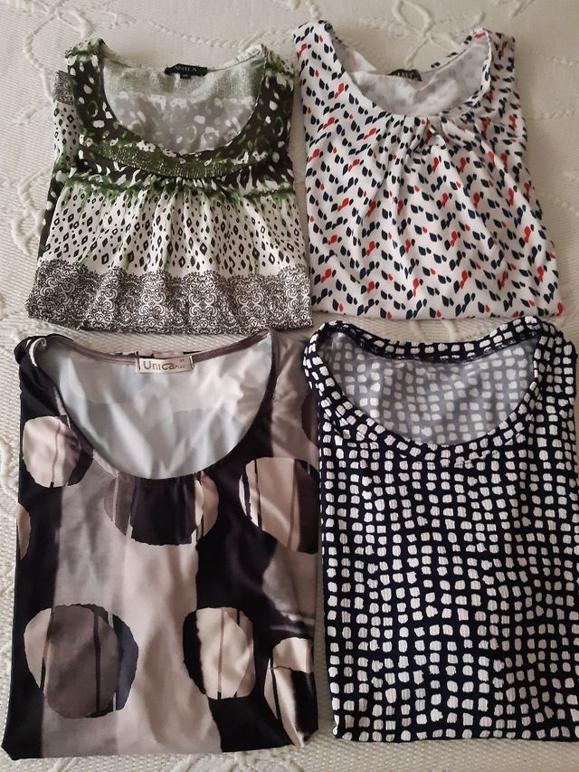 Lote 4 camisetas señora manga corta