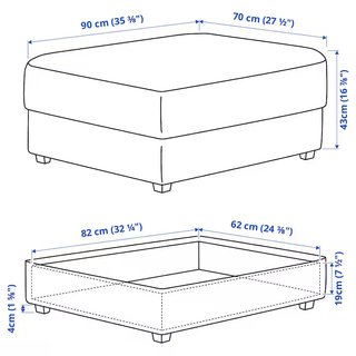 Reposapiés con almacenaje KIVIK Ikea