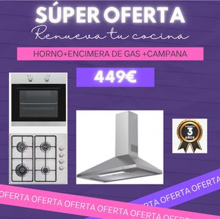 HORNO+ENCIMERA DE GAS+CAMPANA