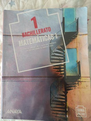 Libro de Matemáticas 1 Bachiller  Editorial Anaya