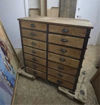 Archivador antiguo de madera