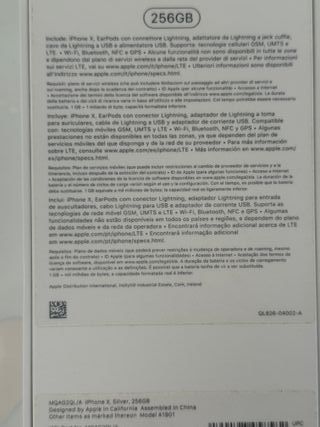 iPhone X Silver 256GB