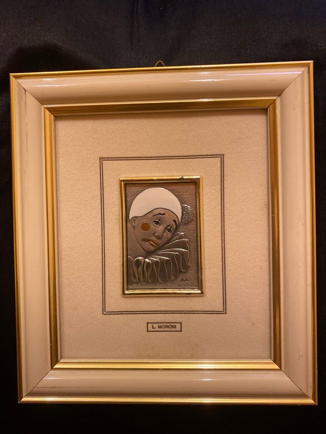 L. MORONI Pierrot MIDA Silver AG925 Italy Signed