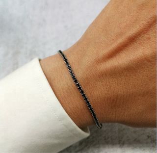 Beacciale Trilogy Nero 3mm Cristalli Swarovski
