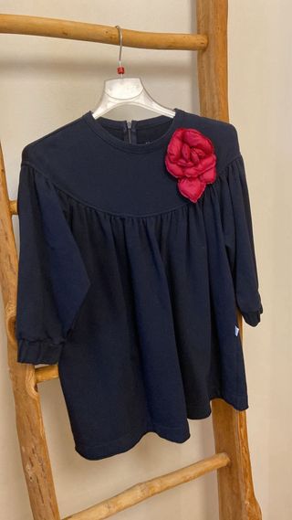 Abito bambina blu Il Gufo