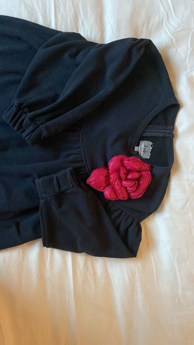 Abito bambina blu Il Gufo