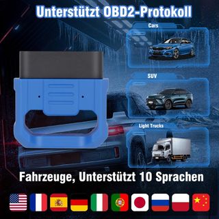 Diagnóstico de veículo OBD2 Bluetooth 11 funções