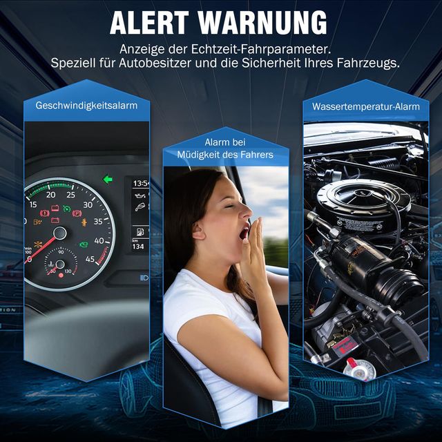 Diagnóstico de veículo OBD2 Bluetooth 11 funções