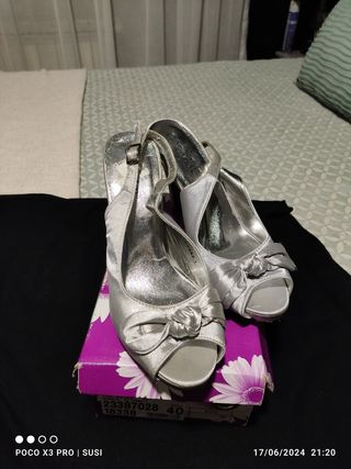 Zapatos plateados