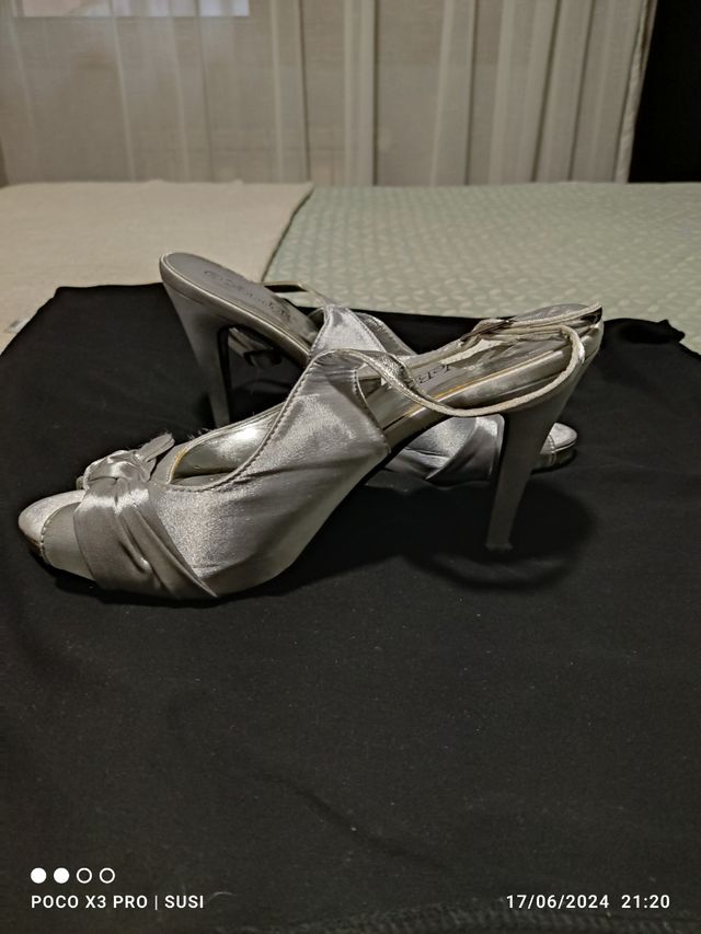 Zapatos plateados