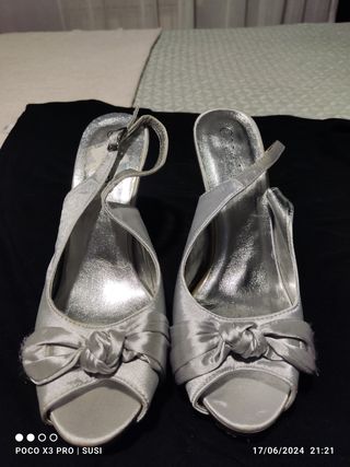 Zapatos plateados