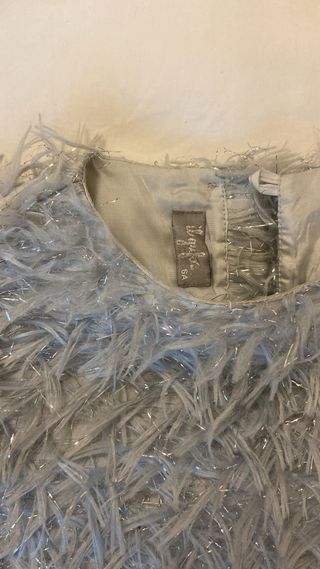 Abito bambina argento Il Gufo