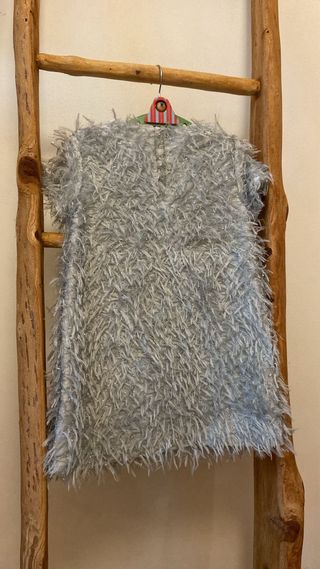 Abito bambina argento Il Gufo