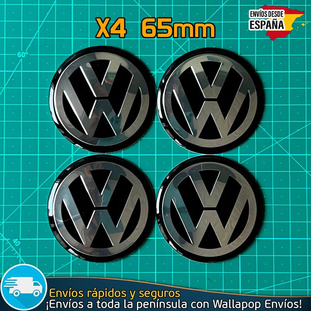 X4 Emblemas Volkswagen 65mm Pegatinas Tapacubos