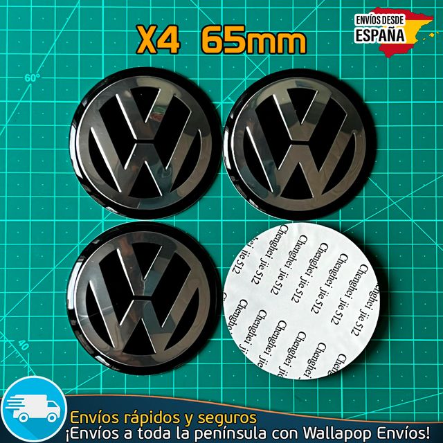 X4 Emblemas Volkswagen 65mm Pegatinas Tapacubos