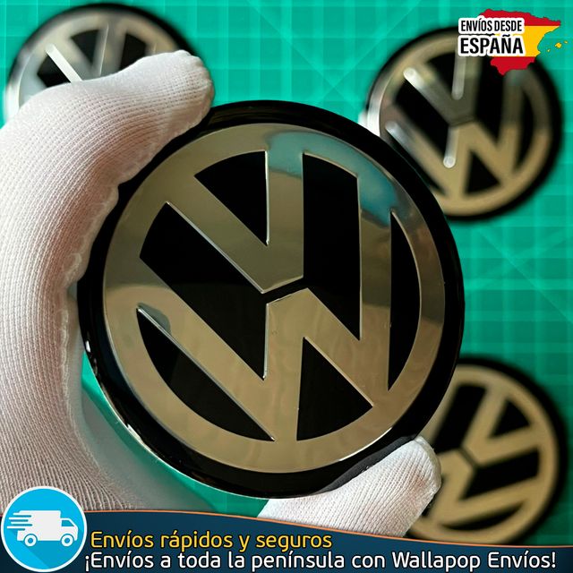 X4 Emblemas Volkswagen 65mm Pegatinas Tapacubos