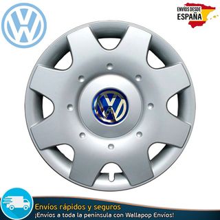 X4 Emblemas Volkswagen Azul 90mm Tapacubos Llantas