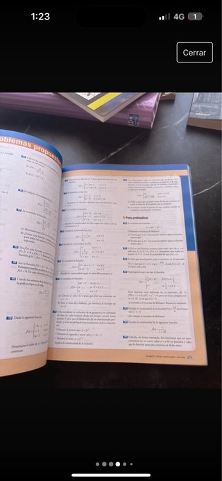 Libro de matemáticas, segundo bachillerato
