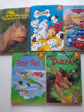 5 libros Disney. Club del Libro, Salvat. Año 2000.