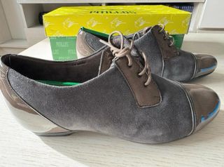 Zapatos de piel con cordones mujer