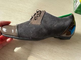 Zapatos de piel con cordones mujer