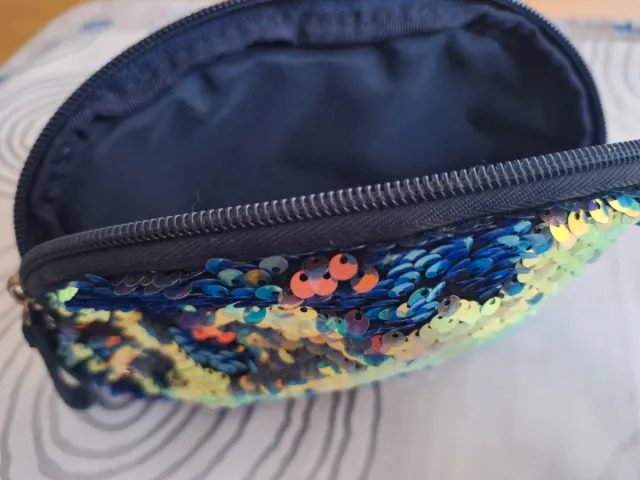 Neceser lentejuelas Depesche naranja y morado