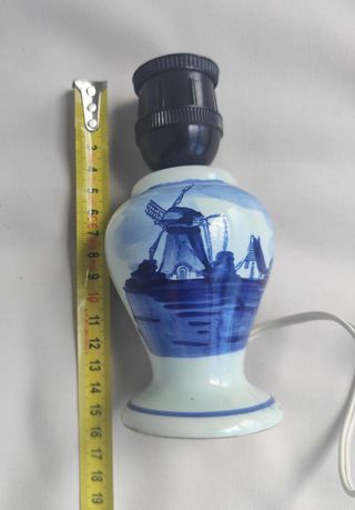Lampara mesa cerámica Delft