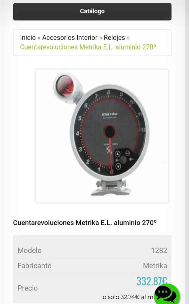 contagiri metrico 270°