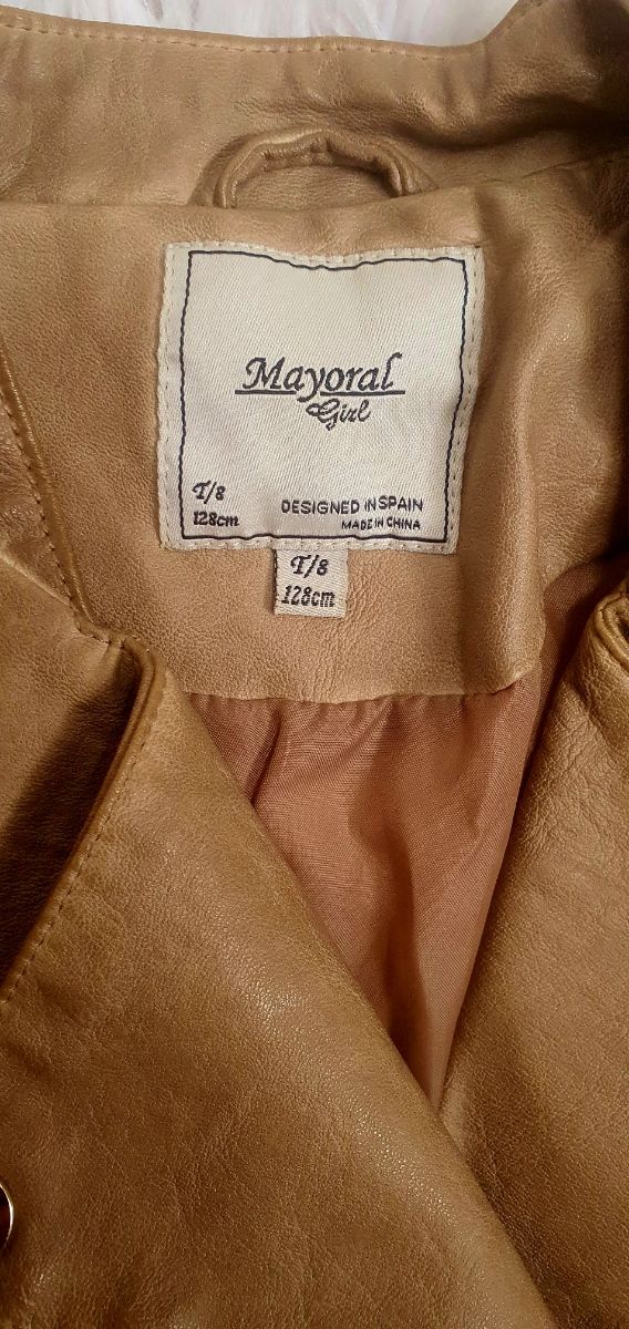 Cazadora Cuero Camel Mayoral talla 8