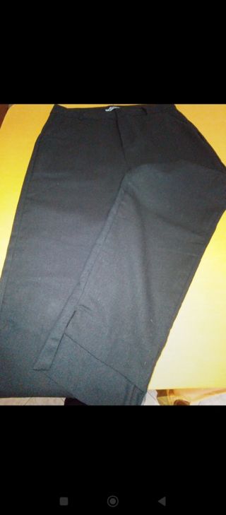 Pantalone in lino largo con apertura