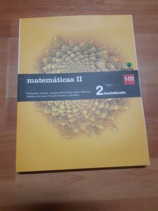 libro de bachillerato Matemáticas II sm