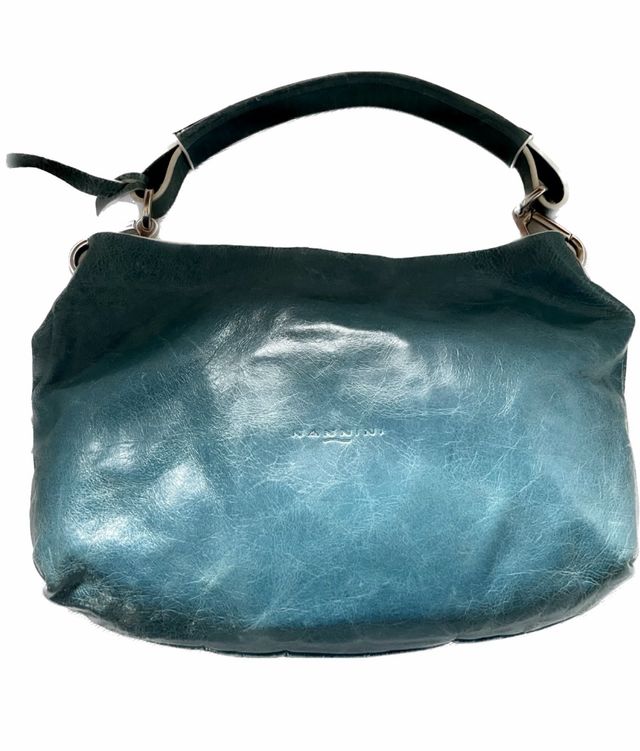 Nannini borsa in nappa turchese