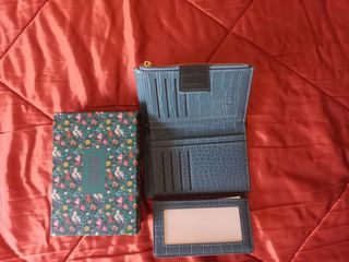 Carteira/porta moedas azul petróleo