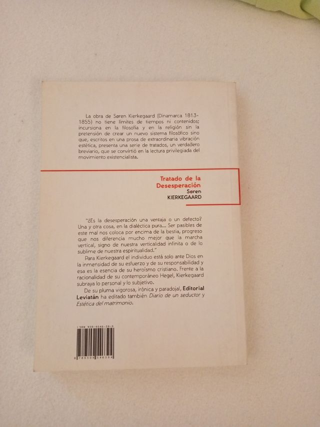KIERKEGAARD S. TRATADO DE LA DESESPERACION