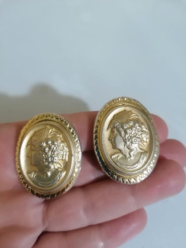 Vintage grandi orecchini cameo