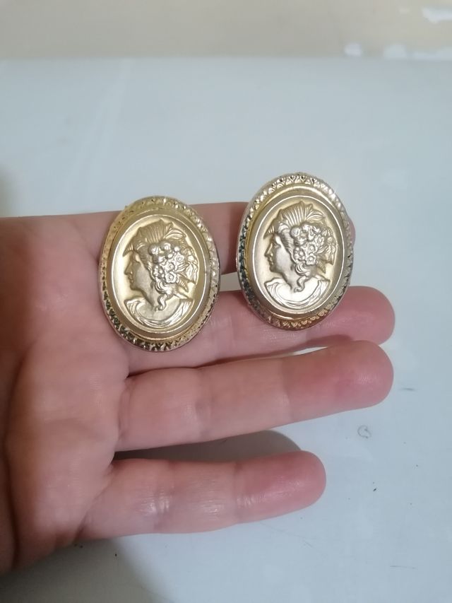 Vintage grandi orecchini cameo