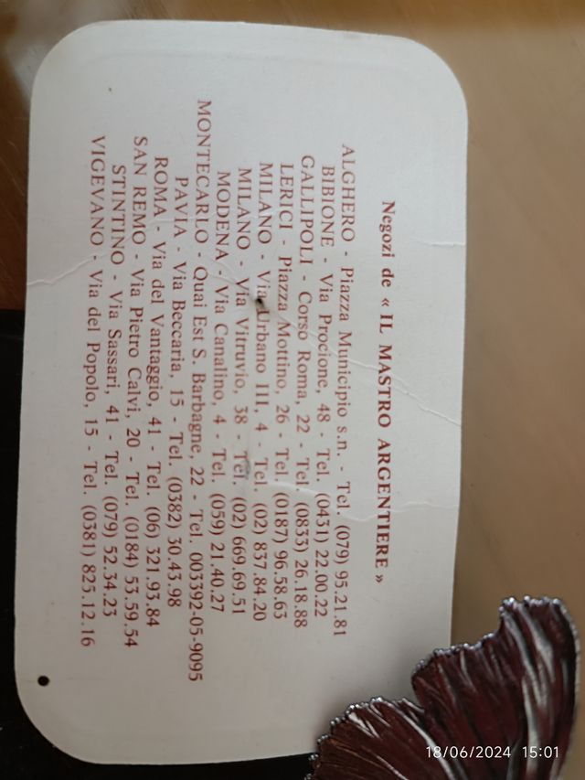 Spilla a farfalla in argento