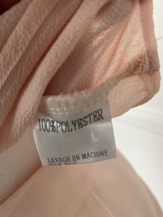 conjunto rosa palo, top y pantalon palazzo.