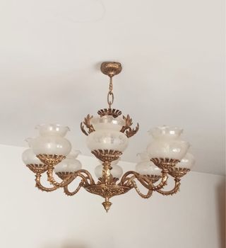 Lámpara de bronce salon