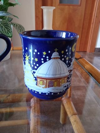 PINTADO A MANO PORCELANA ANTIGUA 2 TAZAS ÚNICAS