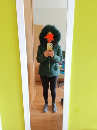 Parka verde señora