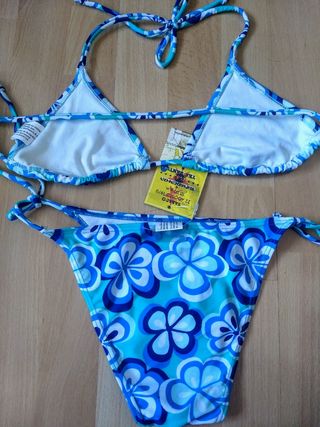 Bikini bludemon flores azul nuevo 
