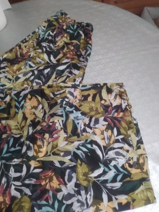 PANTALON DE SEDA PALAZZO ESTAMPADO TALLA GRANDE