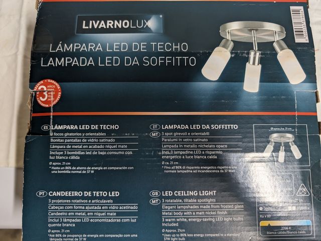 Punto de luz de techo