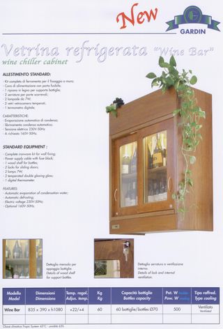 frigorifero vetrina vini armadio vini