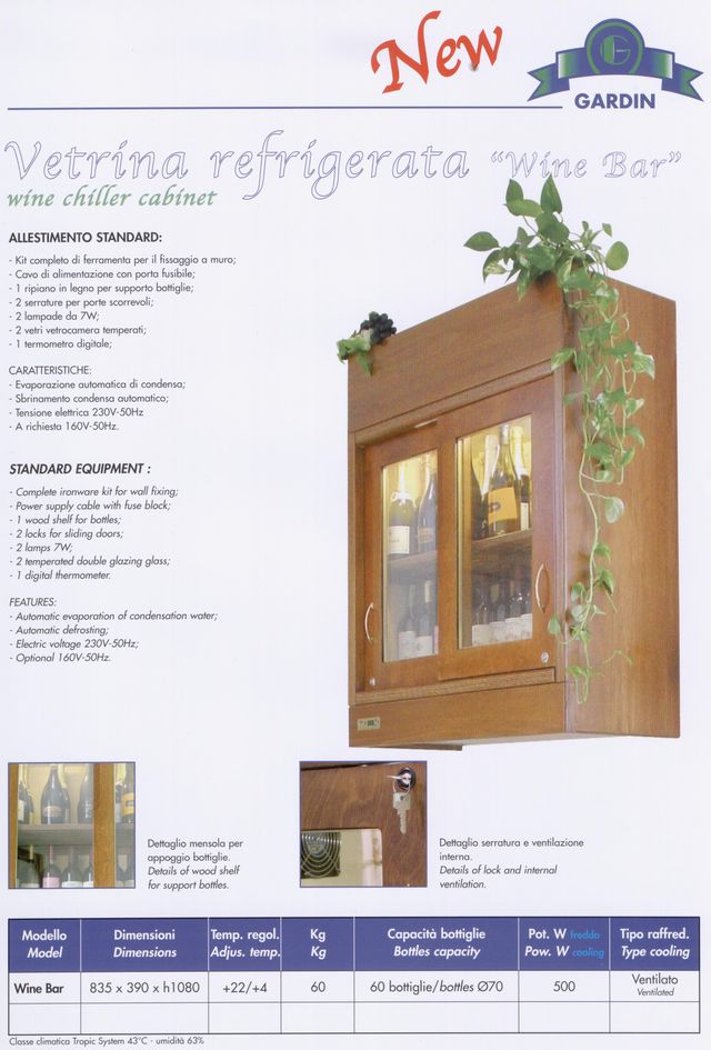 frigorifero vetrina vini armadio vini